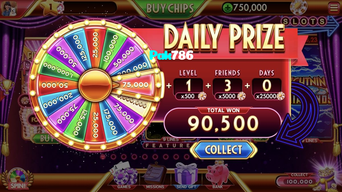 Pak786 casino presented on mobile device in Pakistan with slots and live games
