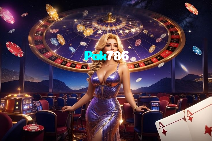 Pak786 casino presented on mobile device in Pakistan with slots and live games